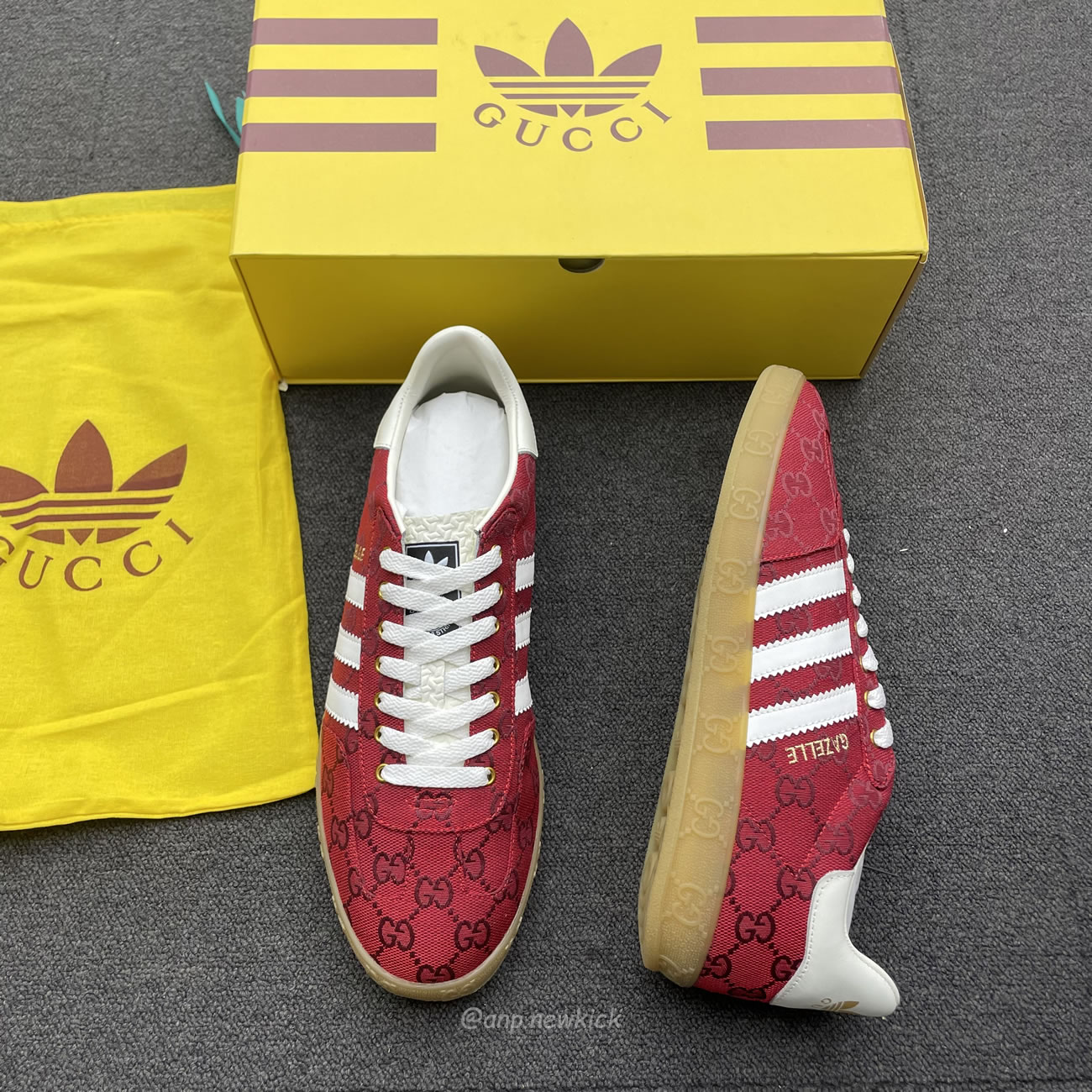 Adidas X Gucci Gazelle Original Gg Red 737967 Faaw3 6451 (6) - www.newkick.vip